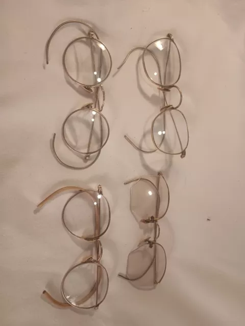 Lot of 4 Vintage 1/10 12k GF Gold Filled Full Rim eyeglasses A/O & more