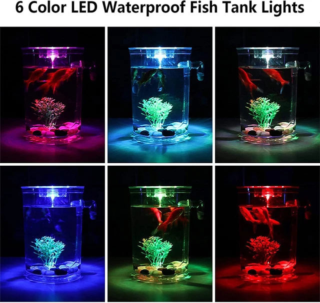 Betta Fish Tank, 360 Aquarium with LED Light, 1 Gallon Fish Bowl, Small Fish Tan 3