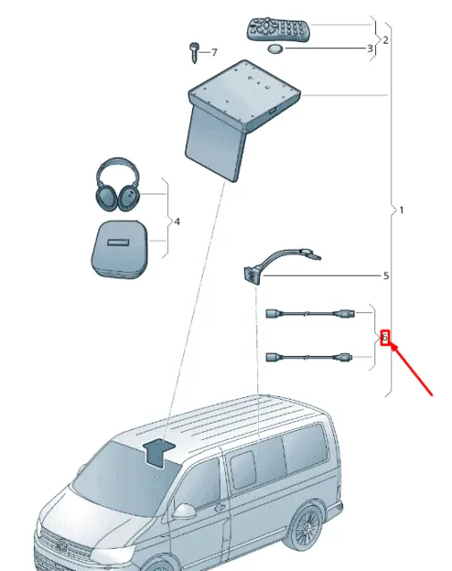 VW TRANSPORTER T6 USB- und HDMI-1-Set-Adapterkabel 7E5998054 NEU Original