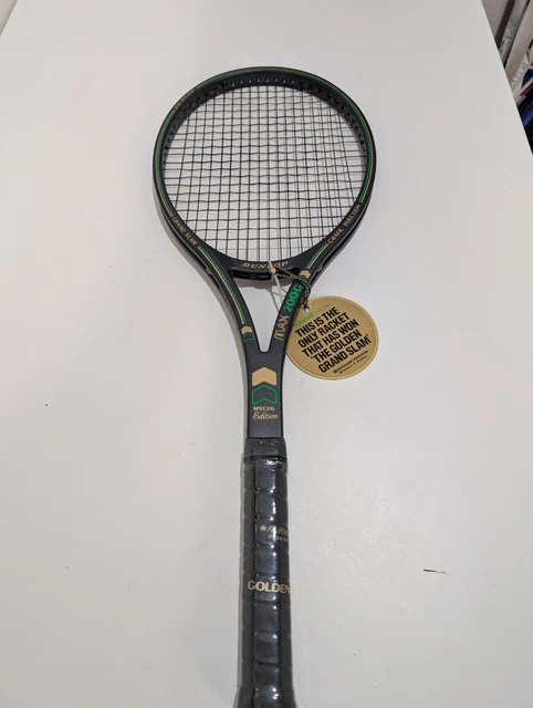 Raquette De Tennis Vintage Dunlop Max 200G Graphite Injection - Avec Housse - Modèle Utilisé Par John McEnroe - Occasion Bon état