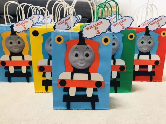 Thomas le train party 8 pack de faveurs sacs, faveurs d'anniversaire personnalisées,