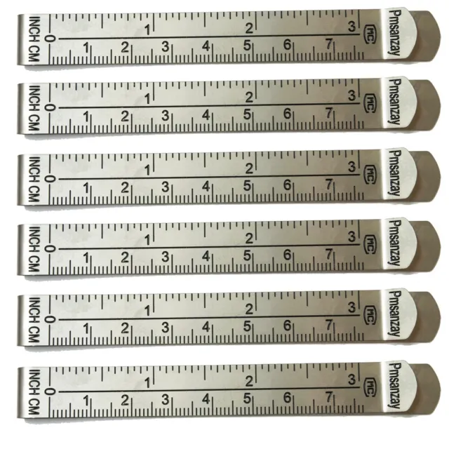 Inhibidor de clip de medida de 3" con clip de dobladillo sin pasador con guía de regla de marcado PULGADAS y CM