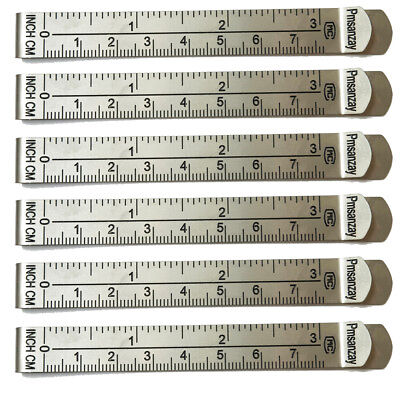 Paquete De 6 clips de cortina de acero inoxidable en el dobladillo guías de medición-Pulgadas & CM