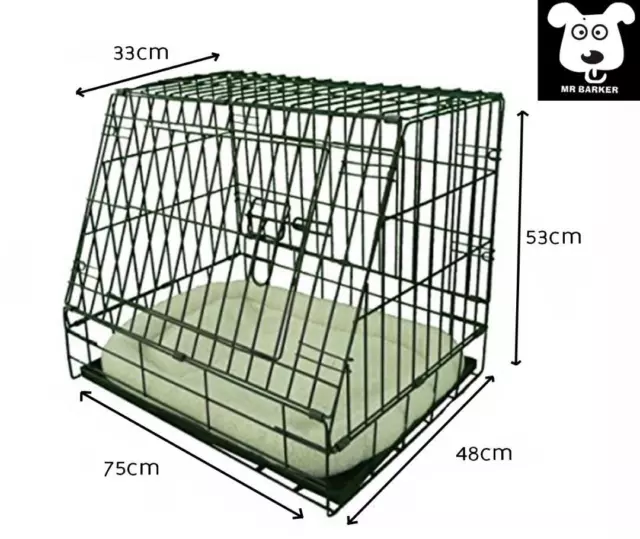 Folding metal 30"sloping car cage for dogs puppy crate training crate