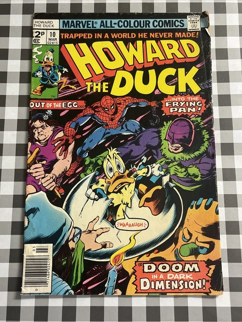 HOWARD THE DUCK #10 STEVE GERBER GENE COLAN BRITISH PRICE VARIANT 1977 marvel uk