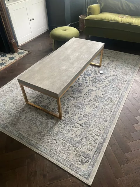 Oka Shagreen Coffee Table Taupe Excellent Condition