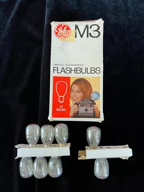 Bombillas transparentes GE M3 caja vintage de 8 polaroid de renio