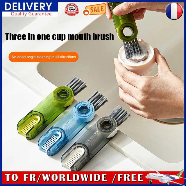 3-in-1 Cleaning Brushes Comfortable Grip Silicone Cleaner Kitchen Cleaning Tools