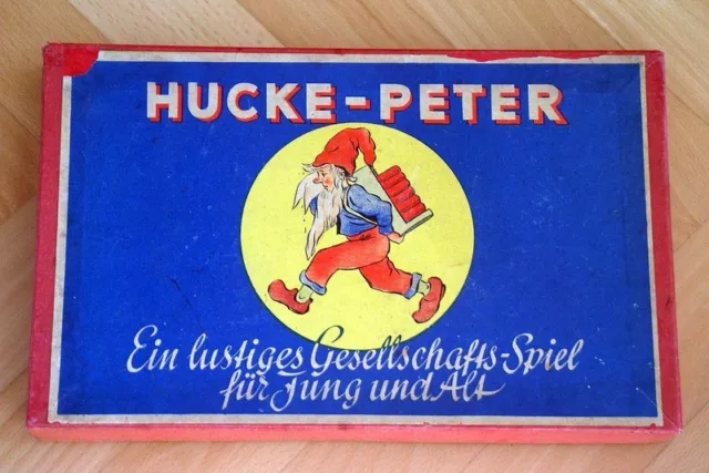 Altes Würfelspiel " Hucke Peter " Gesellschaftsspiel in OVP