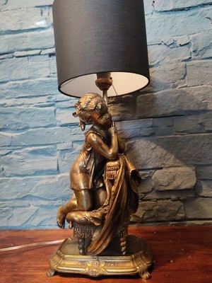 Lampe à Poser Art Nouveau Daum Nancy Fer Forgé signée F Paquet Jugendstil 