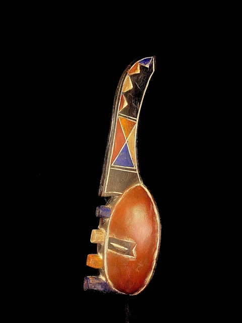 African Face Mask African Diviner mask Wood AFIKPO MASK RDC Congo-3319