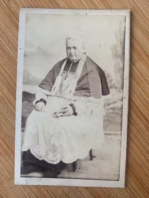 Photo Carte de Visite CDV Portrait prêtre curé religieux 1870
