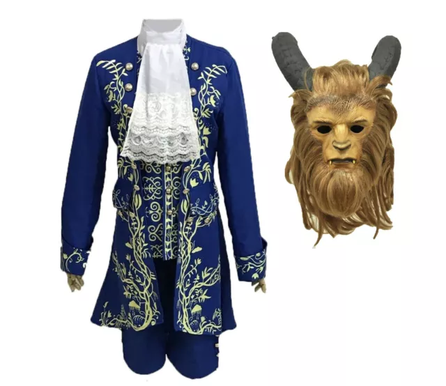 COSTUME PRINCIPE BELLA la Bestia uomo abito completo cosplay carnevale  maschera EUR 149,00 - PicClick IT