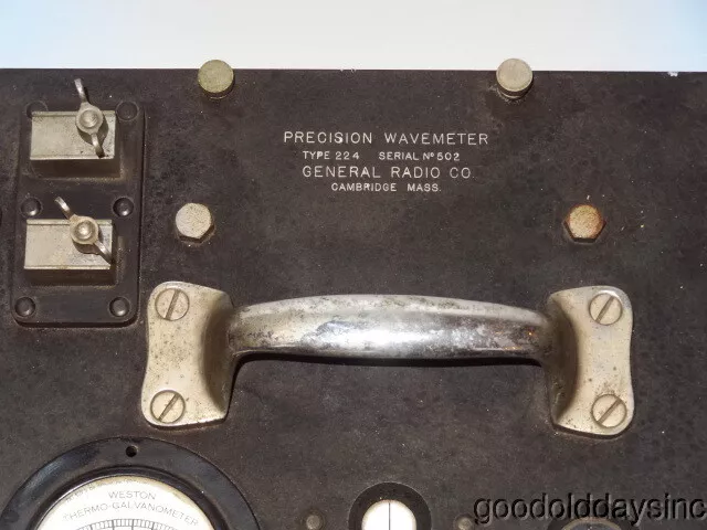 General Radio Precision Wavemeter Type 224 w Huge Variable Capacitor - Weston 2