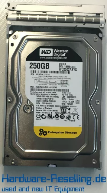 WD Sun 250GB 7.2K 3,5 " SATA HDD WD2502ABYS-02B7A0