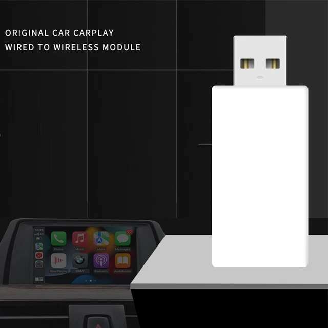 Adattatore Wireless Carplay 2 In 1 – Plug & Play USB/Tipo-C – 5,8 GHz WiFi E BT 5.0 – Compatibile Con IOS 10+ E Android 11+ – Con Luci LED Dinamiche A Musica