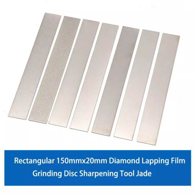 150mmx20mm Rectangular Diamond Lapping Film Grinding Disc Sharpening Tool Jade