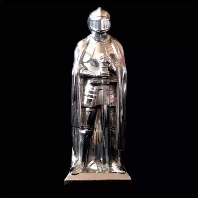 Vintage 50s/60s Chromed Metal Medieval Armour Knight Petrol Table Lighter