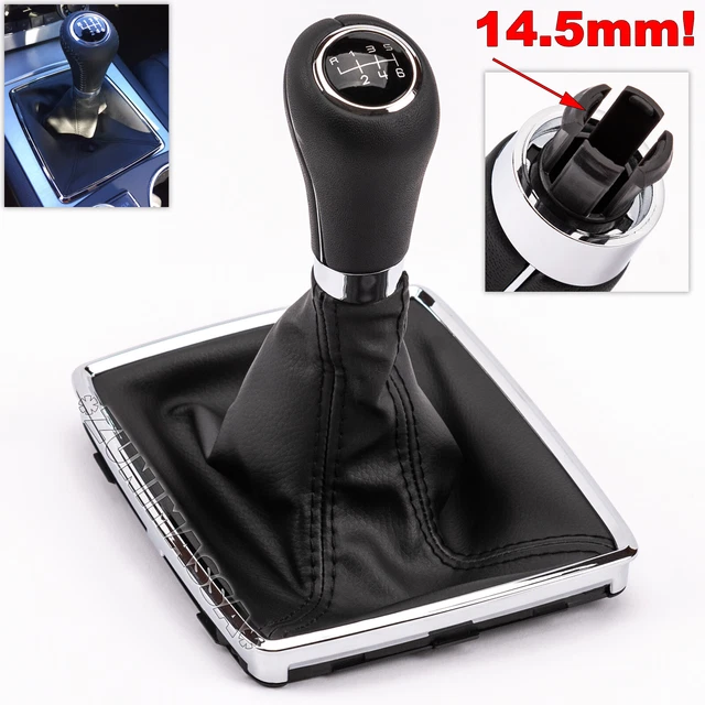 Pommeau De Levier De Vitesse Pour Mercedes - Compatible Nombreuses Séries (W140, W163, W202, W204, W211...) - Cuir PU Et ABS - Noir