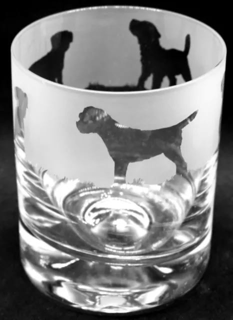 BORDER TERRIER Frieze Boxed 30cl Glass Whisky Tumbler