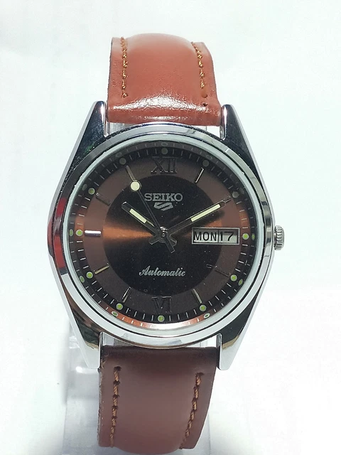 Vintage Seiko Automatic Movement Day Date Analog Dial Wrist Watch F12