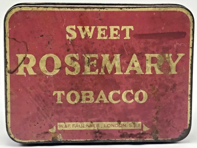 Vintage Sweet Rosemary Cigarette Tobacco Tin Faulkner London UK