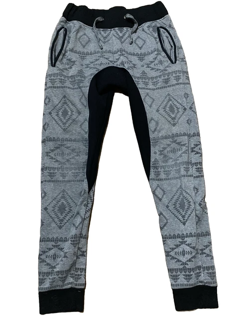RETRO DISTRIKT JOGGERS Mens Large Cuffed Sweatpants Drop Crotch