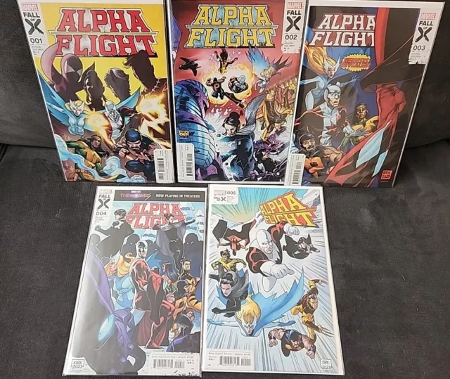 Alpha Flight (2023) #1-5 Nm-/Vf+ Complete Series Set X-Men Marvel Comics
