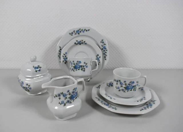 Seltmann Weiden Kaffeeservice Teeservice 2 Personen alte Serie Mirabell - Blumen