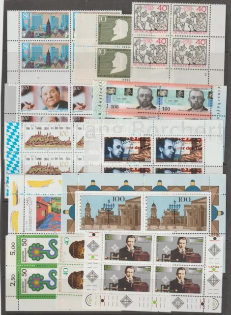 BRD  BRIEFMARKEN LOT  VIERERBLOCK MIT  ECKRAND  postfrisch