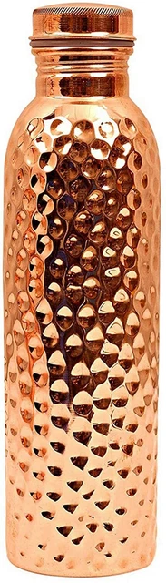 Kupfer-Wasserflasche 2 Liter Mit Trinkbecher - Isoliert & Auslaufsicher