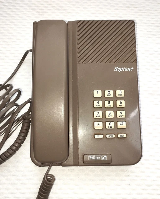 Téléphone fixe à touches Thomson T4900 gris vintage 1996 design France N8699 | eBay