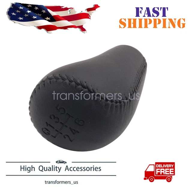 NEW 6 SPEED Leather Gear Shift Knob Black for Toyota 20052015