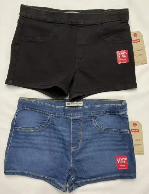 *NWT* Levis Girls Pull On Shorts (Size 16) Stretchy Adjustable Elastic Waistband