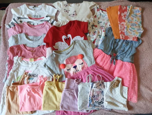 baby girls 18-24 Month bundle Summer Shorts dresses vest Tshirt x21 Items