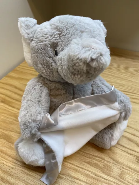 Peek a Boo Gray Elephant Animated Stuffed Animal Plush 10" Tested Works