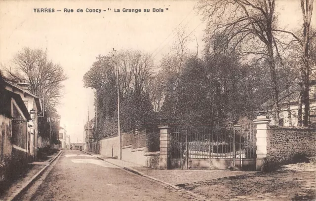 Cpa 91 Yerres Rue De Concy La Barge Au Bois
