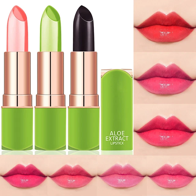 Lápiz labial impermeable hidratante y color labial de larga duración que cambia aloína