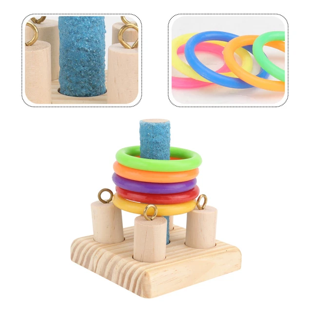 1 Set Pet Papageispielzeug Interessante Ferrule Spielzeug Vogel Ring Training