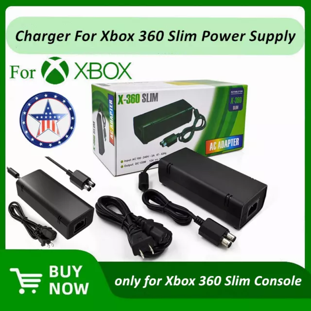 Replacement For Genuine Microsoft Xbox 360 Slim Power Supply AC Adapter Brick US