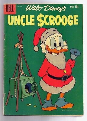 UNCLE SCROOGE #24 Christmas Taking! Walt Disney Dell Comic Book ~ G
