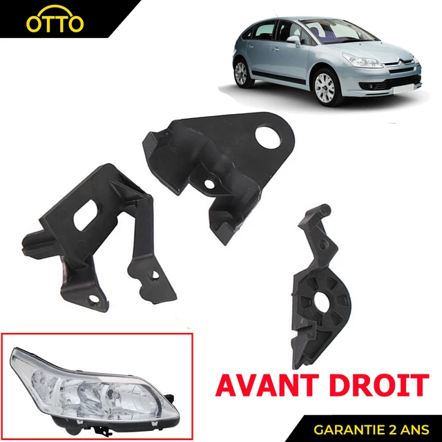 Kit Réparation Pattes Fixation Phares Avant Gauche + Droit - Compatible Renault Clio 4 IV (2012-2020)
