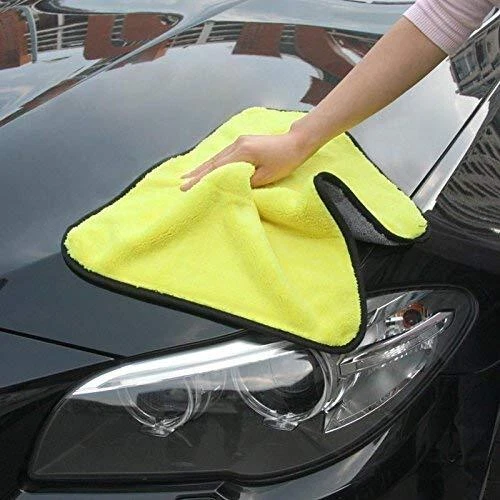 Cleaning Microfiber Towel Car Cloth in Detailing Rag Polishing Wash in Yellow