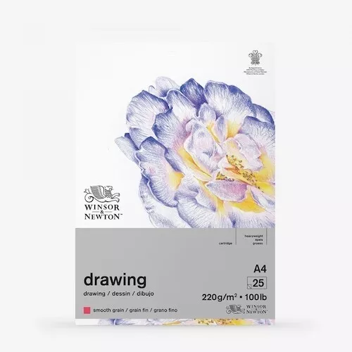 WINSOR & NEWTON Cartridge Paper Pad - 220gsm - Smooth Surface - A4