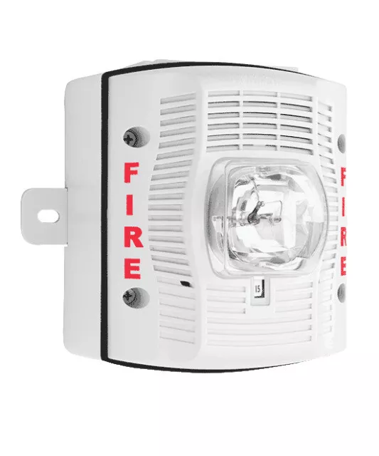 System Sensor Honeywell SPSWK Wall Mounted Outdoor Speaker Strobe - White