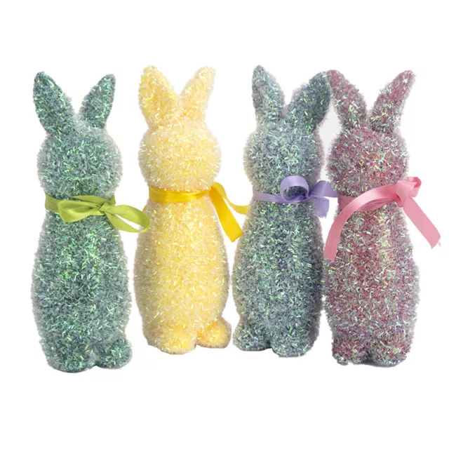 2024 Pâques de Pâques -- Ornement de lapin simulé placé décoré -wf