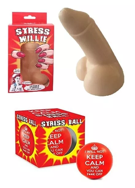 Stress Relief Willie / Stress Ball Tension Reliever Anti Stress KEEP CALM Gift