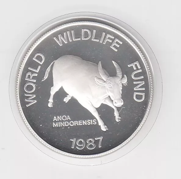 Philippines 200 Piso Tamarau 1987 Wwf Silver