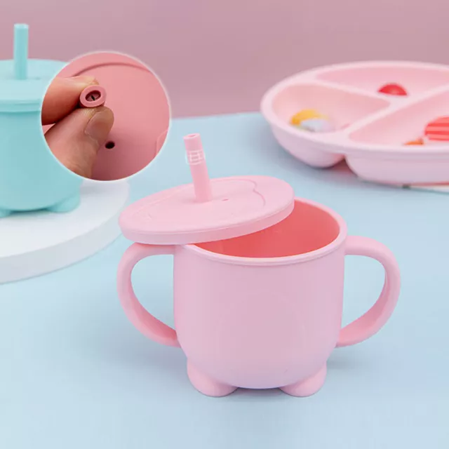 Sippy Cups Cute Leak Proof Sippy Cup With Handles And Scale Non Spill Sippy  Cup For Toddlers With Handle Portable Water Bottle