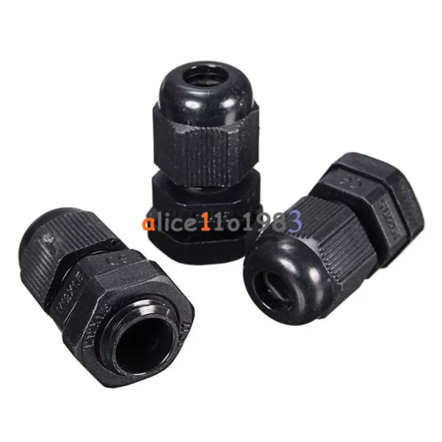 10PCS Waterproof Fixing Gland Connector PG7 for 3.5-6mm Dia Cable Wire